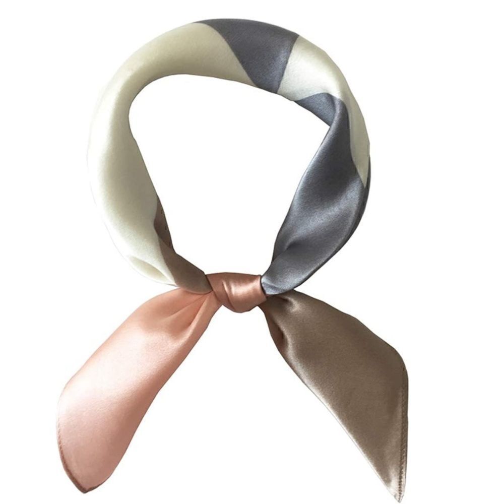 Pastel Color Block Silky Scarf